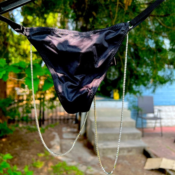 Victoria's Secret Intimates & Sleepwear Black Satin Victorias